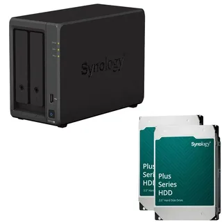Synology DiskStation DS723+ 2 Einschübe NAS-Server Leergehäuse(DS723+) + 24 TB Synology Plus (2x 12TB)