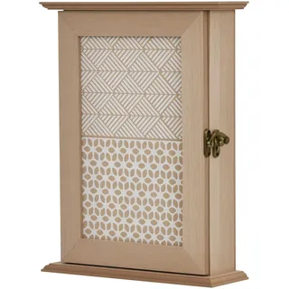 HOMCOM Schlüsselschrank mit 6 Haken Vintage Stil Holz Wandschrank für Schlüssel 20x6,5x26,5cm Holz