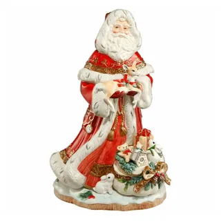 GOEBEL Weihnachtsmann Santa mit Geschenkesack vorne - Floyd bunt