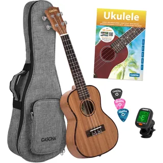 Cascha 2036 Premium Mahogany Concert Ukulele Starter Pack
