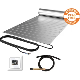 Etherma elektrische Fußbodenheizung 4 m2 (0,5 x 8 m) Laminotherm-Set inkl. Schaltereinbauthermostat eTOUCH PRO, 480W