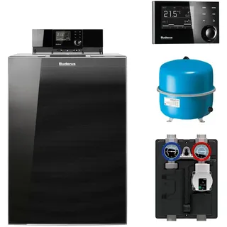 Buderus Paket K79S Öl-Brennwertkessel Logaplus KB195i 25 kW Bedieneinheit Logamatic RC310, Zubehör ohne Mischer