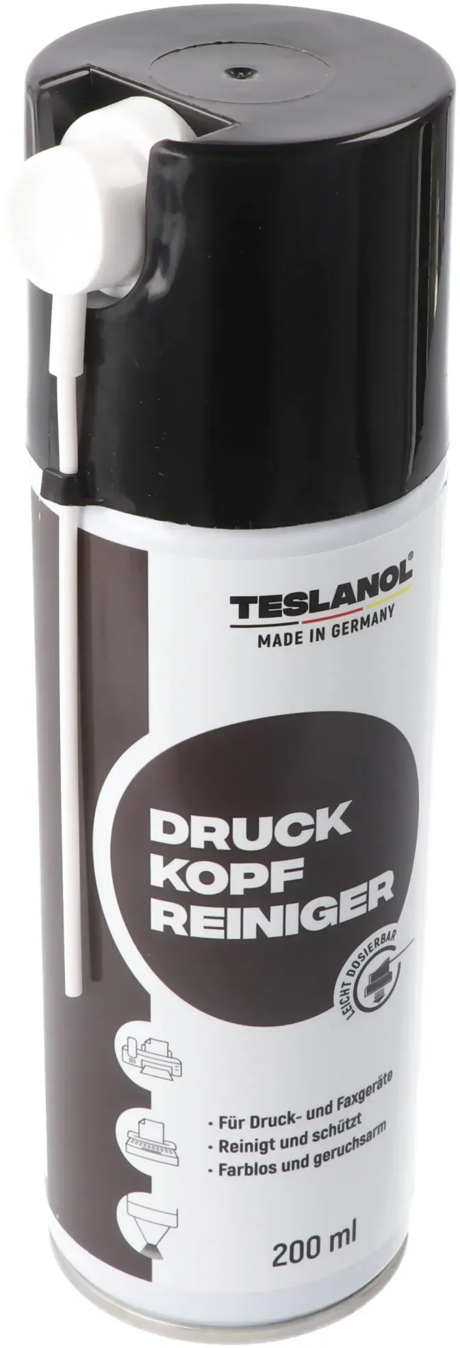 Teslanol Druckkopfreiniger 200 ml, Druckkopfreinigerspray reinigt die Düsen handelsüblicher Drucker effektiv und schnell