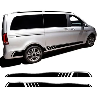 2 Stück für Mercedes Benz Vito V-Klasse W447 2014–2018, AMG Edition Auto-Styling-Seitenaufkleber, Seitenschweller, Streifen, Vinyl-Aufkleber