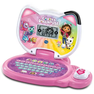 VTech Gabby's Dollhouse - Lernlaptop – Lerncomputer mit QWERTZ-Tastatur und Inhalten zu Buchstaben, Buchstabenlauten, einfacher Addition und Subtraktion u. v. m. – Für Kinder von 3-6 Jahren