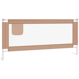 vidaXL Bettschutzgitter 200 x 25 cm taupe