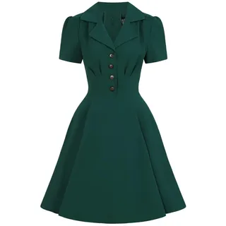 Hell Bunny Kleid Vera Lynn Retro Vintage Swingkleid Rockabilly, Größe:S - S