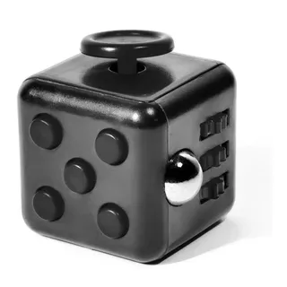 Goods+Gadgets Anti-Stresswürfel Cube, Hand-Motorik Spielzeug, Konzentration und Anti-Stress-Würfel; Gadget gegen Nervosität und Stress; Schwarz