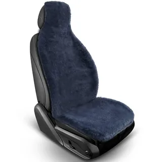 Lammfell Wohnmobil Sitzauflage Sitzbezug für Fiat Ducato Jumper Boxer Lammfell Auflage - Dunkel Grau
