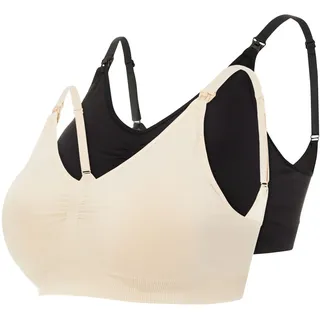 MAMA LICIOUS Mamalicious Feed Me BRA NF 2-P A. Noos, Black/Pack:mellow Buff L-XL