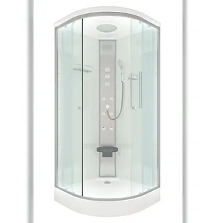 SeniorBad Duschkabine Fertigdusche Dusche Komplettkabine D10-20T1-EC 100x100 cm mit 2K Scheiben Versiegelung
