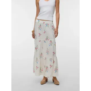 Vero Moda Maxirock VMDICTHE HW MAXI SKIRT WVN GA Baumwolle weiß L (40)