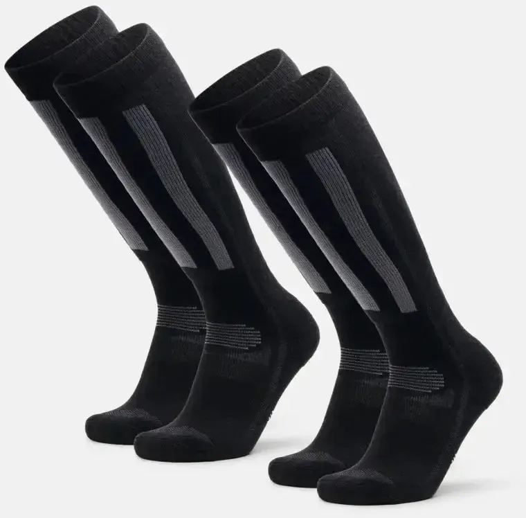 ALPINE SKISOCKEN - 2-Pack - Schwarz/Dunkelgrau - 39-42