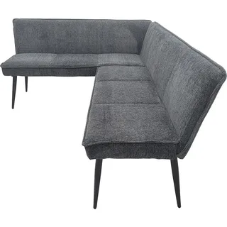 Hti-Living Eckbank 154 x 195 cm Anthrazit Mesilla kurzer Schenkel links