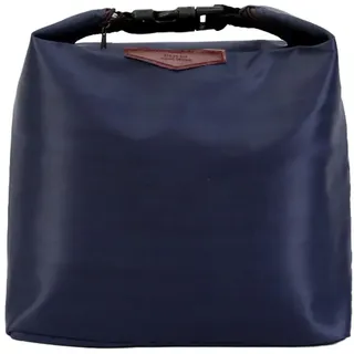 Thermotasche mit Folienfutter Kühltasche Klein Lunchtasche mit Reißverschluss Mini Kühlbox Einkaufstasche Isoliertasche Wasserdicht Picknicktasche Lunch Bag zur Arbeit Schule Outdoor (Dunkelblau)