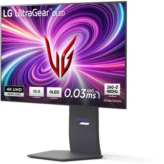 LG UltraGear 32GS95UX-B 31,5 Zoll UHD 4K OLED Monitor 16:9 HDMI/DP 240Hz/480Hz 0,03ms
