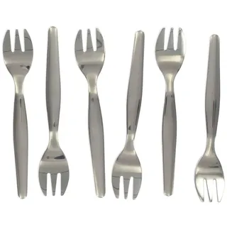Fackelmann Austerngabel, Dessertgabel, Austerngabel, Austerngabel, Edelstahl, Silber, 12,5 cm, 32133