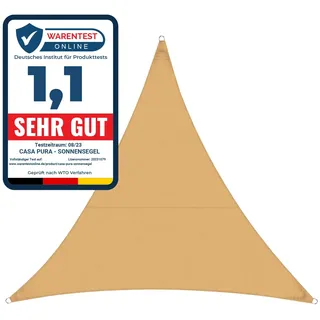 casa pura Wasserabweisendes Sonnensegel Sand 5 x 5 x 5 m