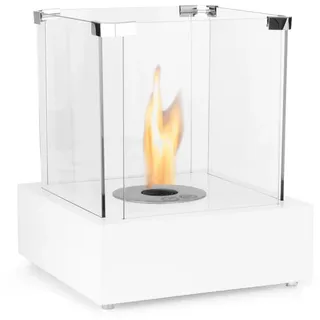 moritz Dekokamin Tischkamin 35 x 30 x 30 cm weiß 0,8 Liter Brenner, Ethanolkamin Tischkamin Tischfeuer Gartenfeuer Feuerstelle Bio Ethanol weiß