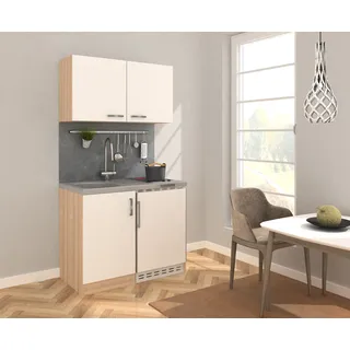 Respekta Miniküche MK100ESWOSC 100 cm weiß - Glaskeramikkochfeld