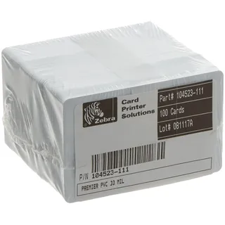 Zebra 104523-111 Kunststofffolien Premier PVC 30 ml, 100 Stück