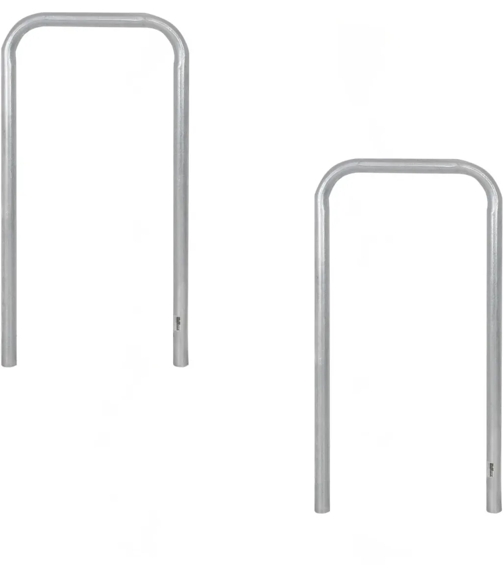 2x Fahrradanlehnbügel 115x58 cm Stahl feuerverzinkt Ø 48 mm zum Einbetonieren...