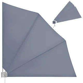 Detex Balkonfächer Anthrazit 140x140cm klappbar