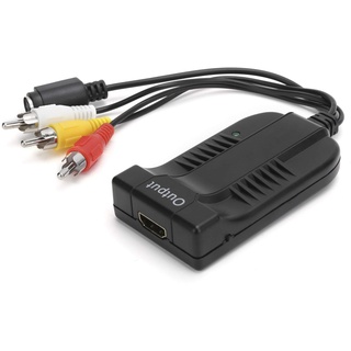 S-Video to Hdmi Converter, Video Konverter S Video Auf Hdmi 3 Composite Adapter mit MäNnlichem Steckeranschluss 1080P, Hdmi Adapter Svideo Hdmi Kabel für HDTV DVD VHS VCR