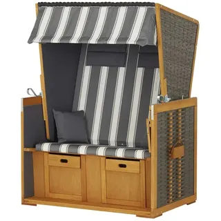 gartenundmoebel.de Strandkorb Baabe ¦ holzfarben ¦ Maße (cm): B: 118 H: 160 T: 80.0