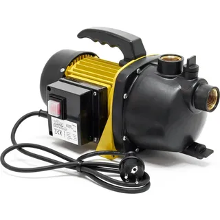 Wiltec Gartenpumpe 3800/h, 1200W, mit Tragegriff & Wasserablassschraube, max. Förderhöhe 48m, für Süßwasser Hauswasserwerk Wasserpumpe Bewässerungspumpe
