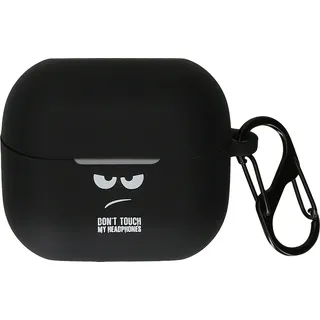 kwmobile Hülle kompatibel mit Samsung Galaxy Buds 3 / Galaxy Buds 3 Pro Hülle - Silikon Kopfhörer Schutzhülle Case Cover Weiß Schwarz Schwarz