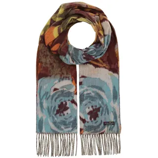 FRAAS Schal Cashmink Scarf With Romantic Floral Design True Blue