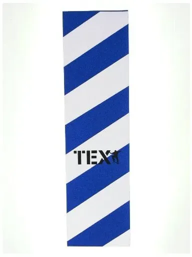 TEX Skateboard Griptape big stripes blue/white