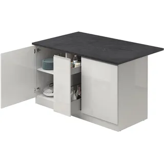 kochstation Kücheninsel »KS-Sole,Kochinsel,Küchenarbeitsblock,Inselküche,Arbeitsinsel«, Breite 155 cm, mit Apothekerauszug, gedämpfte Türen, weiß