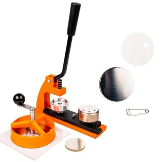 Buttonmaschine 38mm Pins | Button Maker mit 250 Buttons | Buttons Selber Machen | Button Maschine Set mit Kreisschneider | Europäisch gemacht | Auswechselbare Größen | Buttons Anstecker | Buttonpresse