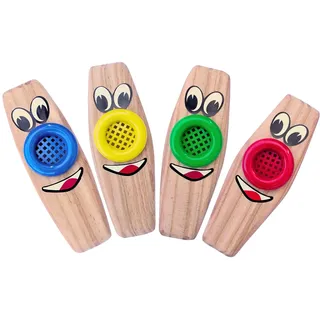 Plaschke Kazoo, Singspiel aus Lärchen-Holz, handgemacht in Südtirol, Italien ohne Lacke, für Kinder & Erwachsene (Grün)