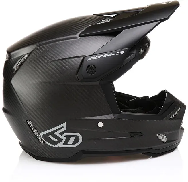 6D ATR-3 Helm Solid Matt Schwarz Carbon FIM - L