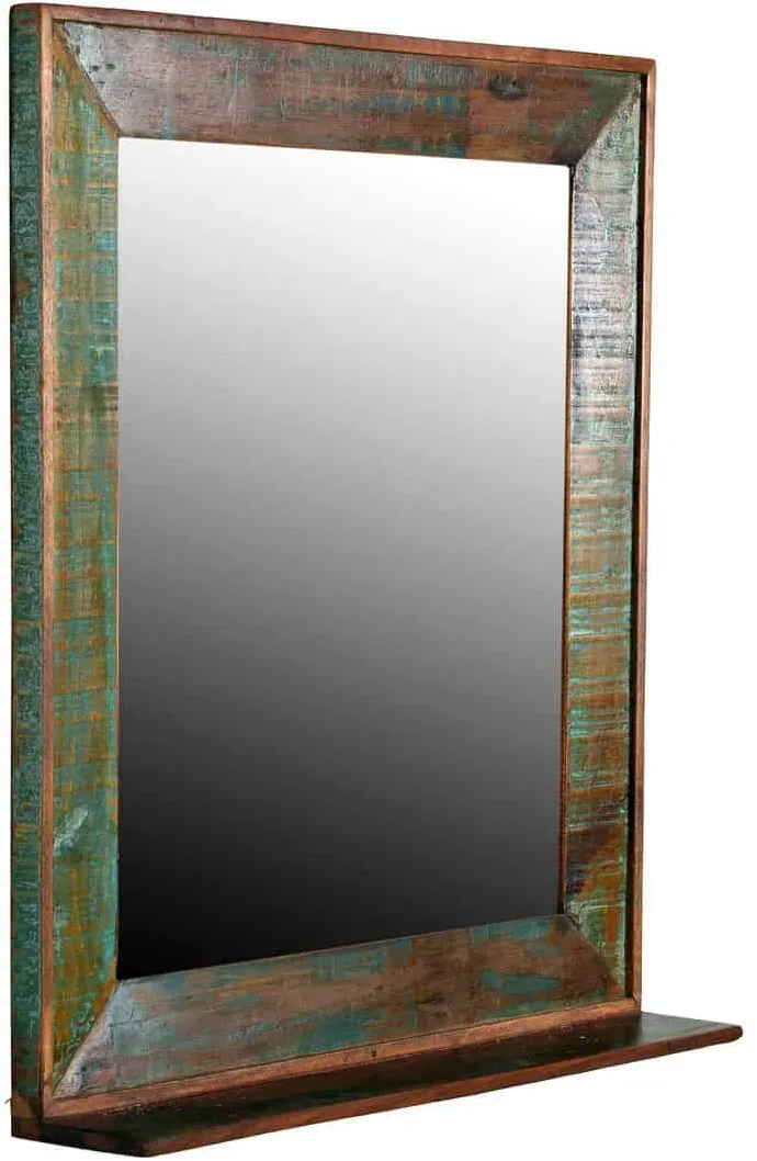 Badezimmer-Spiegel 'Seaside' Massivholz Recycletes Holz Shabby Chic