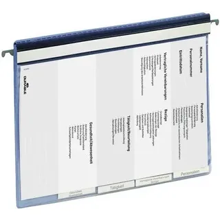 Durable Personalhefter Kunststoff blau DIN A4 5x kaufmännische Heftung, 5 St.