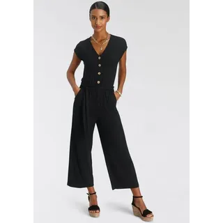 TAMARIS Culotte-Overall, mit Knopfleiste, Gr. 44 - N-Gr, schwarz, , 45814317-44 N-Gr