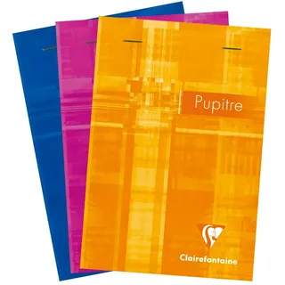 Clairefontaine 5x Block Pupitre DIN A6 80 Blatt 90g kariert Sortiert 6642C