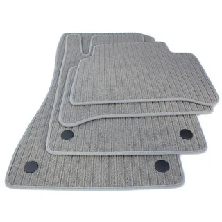 kfz-premiumteile24 Fußmatten Velours Kompatibel mit E-Klasse W211 S211 T-Modell Baujahr 03/2002-10/2009 Rips Automatten Premium Qualität Stoffmatten Silbergrau 4-teilig