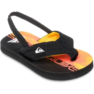Sandale QUIKSILVER "Molokai Layback", Kinder, Gr. 26, fiery coral wordblock, Obermaterial: Synthetikmaterial / Futter: Textil / Außensohle: EVA-Gummi, Schuhe