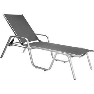 Kettler BasicPlus Stapelliege 202 x 70 x 103 cm silber/anthrazit