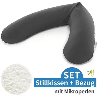Mikroperlen Bamboo melange anthrazit
