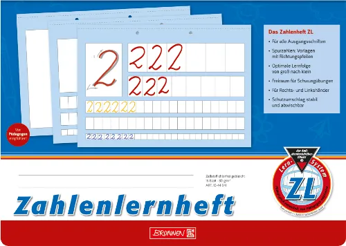 Zahlenlernheft A4 quer 16 Blatt Lineatur ZL