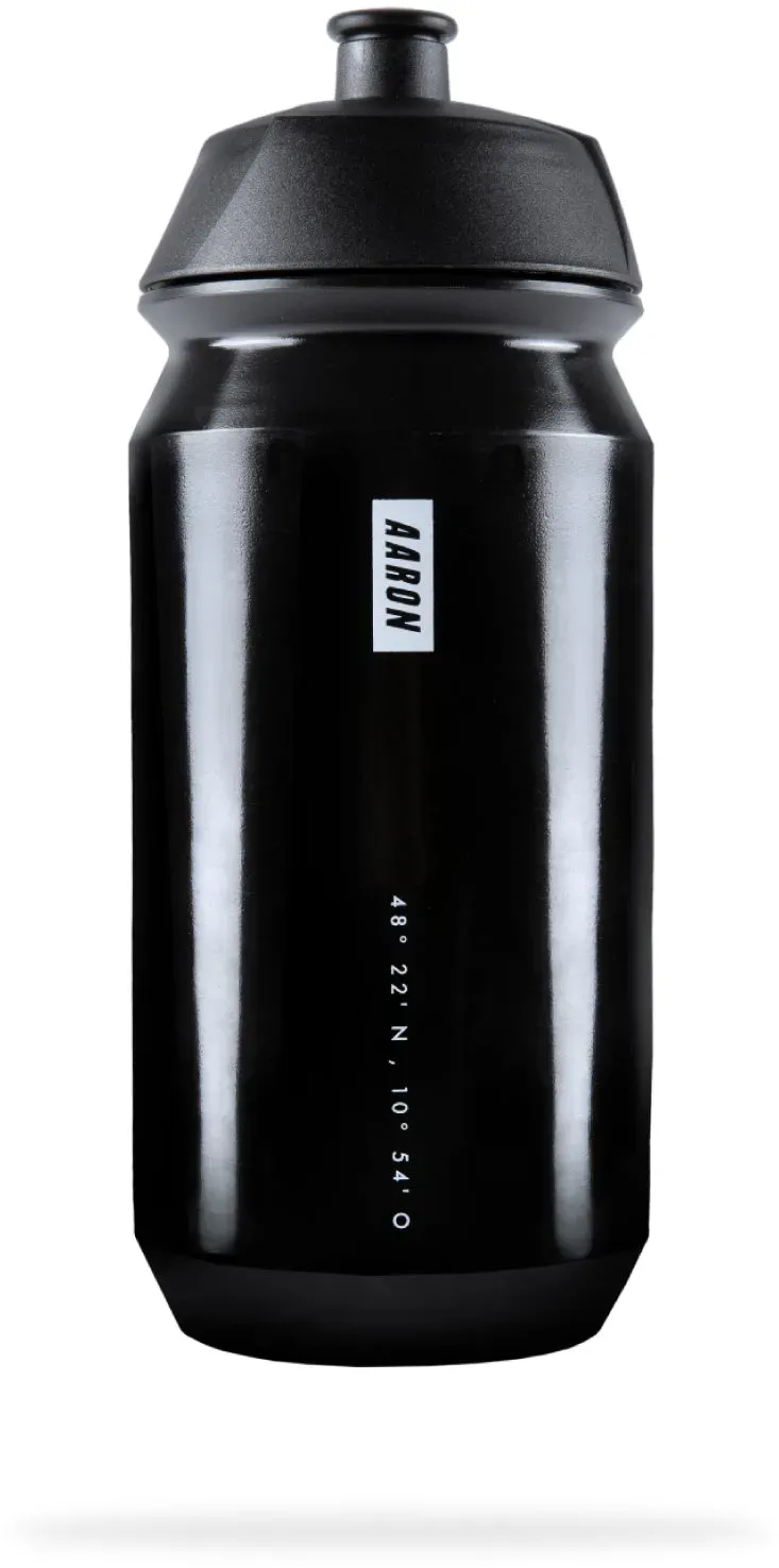 AARON ECO Fahrrad Trinkflasche - 100% Biologisch Abbaubar, BPA-frei - Schwarz - 500 ml