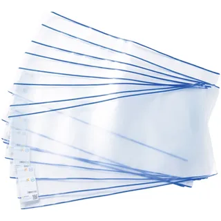 Herma 20232 Buchumschläge 26 cm 10 Stück, Buchhüllen mit Beschriftungsetikett & Kantenschutz aus abwischbarer Polypropylen-Folie, Buchschoner Set für Schulbücher, transparent