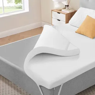 Orshinal Matratzen Topper 140x200cm 6 cm Höhe Matratzentopper Gel Memory Foam H2&H3 Abnehmbarer Waschbarer Bezug Boxspringbett Schlafsofas