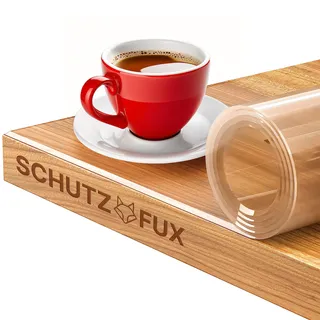 SCHUTZ-FUX Tischfolie transparent Muster 20 x 20cm - Tischschutz mit schräger Kante, Tischdecke abwaschbar, Verschiedene Größen (Made in Germany)
